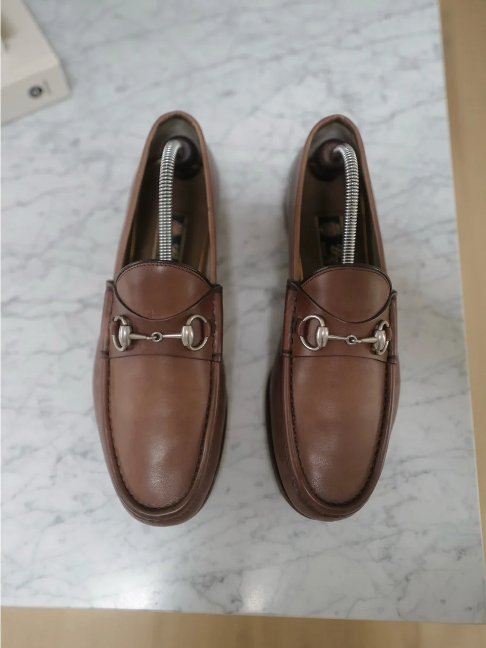 Gucci Classic Men's Brown Leather Horsebit Loafers 9